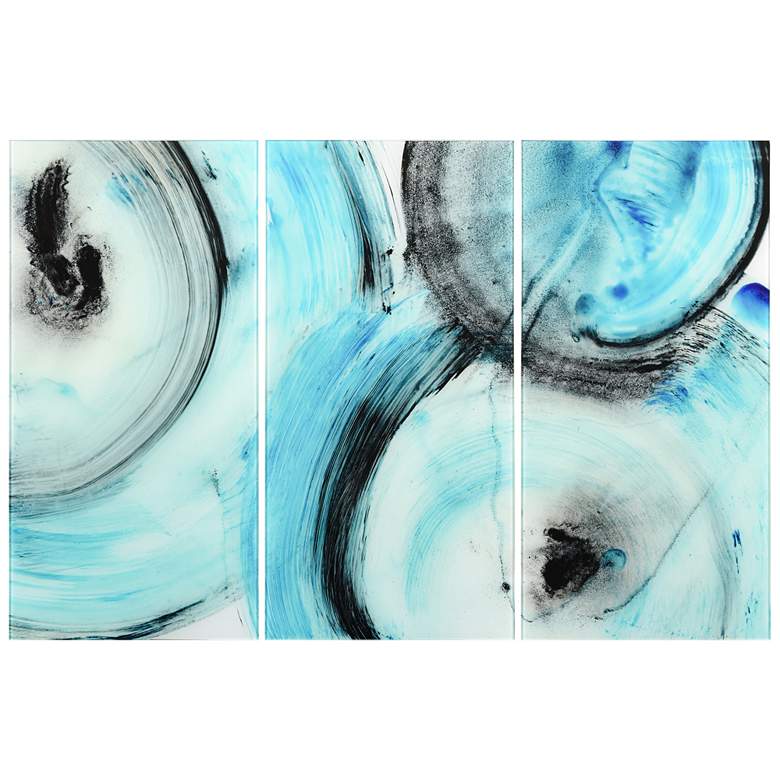 Image 1 Ripple Effect ABC Frameless Printed Tempered Glass Wall Art Set of 3