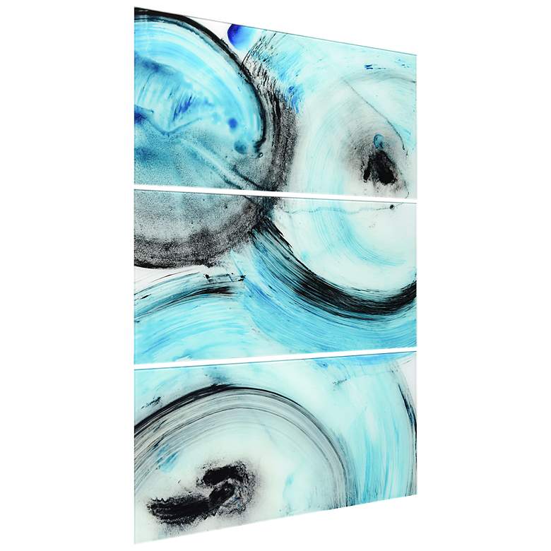 Image 3 Ripple Effect ABC Frameless Printed Tempered Glass Wall Art Set of 3 more views