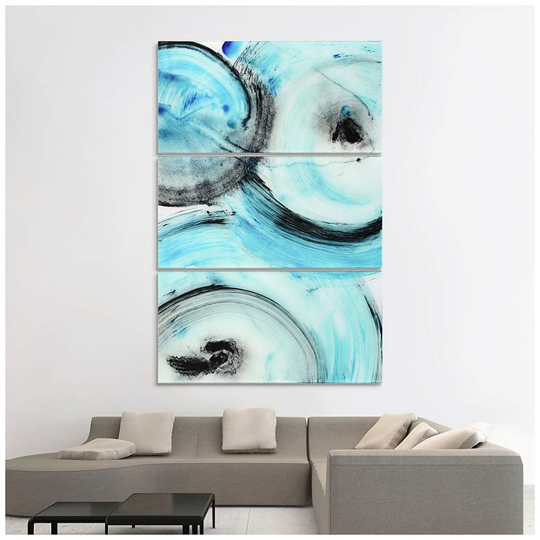 Image 6 Ripple Effect ABC Frameless Printed Tempered Glass Wall Art Set of 3 more views