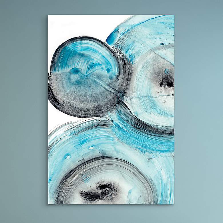 Image 2 Ripple Effect IV 48" High Floating Glass Graphic Wall Art