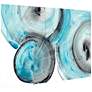 Ripple Effect IV 48" High Floating Glass Graphic Wall Art in scene