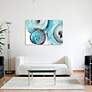 Ripple Effect IV 48" High Floating Glass Graphic Wall Art in scene