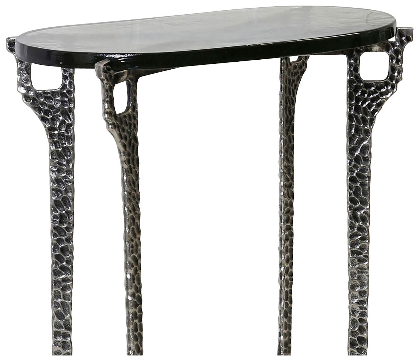 Image 4 Ripple Oval Nesting Accent Table - Silver & Smoke - Set of 2 more views