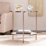 Risa 24 1/4&quot; Wide Metallic Gold End Table
