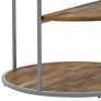 Risda 24" Wide Walnut Wood Gray Metal End Table