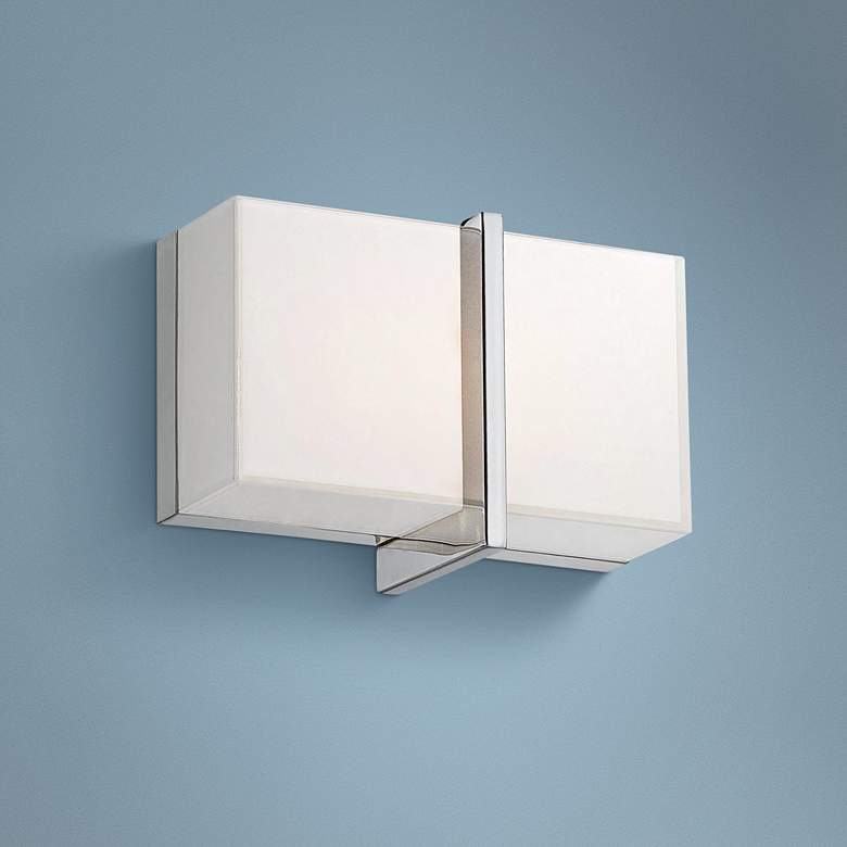 Image 1 Rise 5 1/2 inch High Chrome LED Wall Sconce