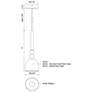 3_Rise 5 3/4" Wide Brushed Gold LED Mini Pendant more views