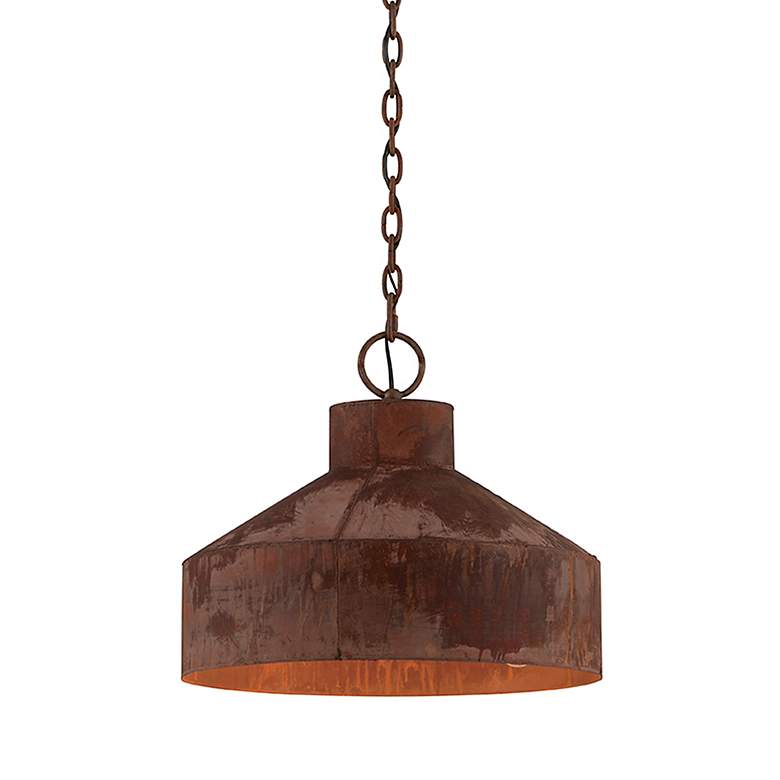 Image 2 Rise and Shine 18" Wide Rust Patina 3-Light Pendant