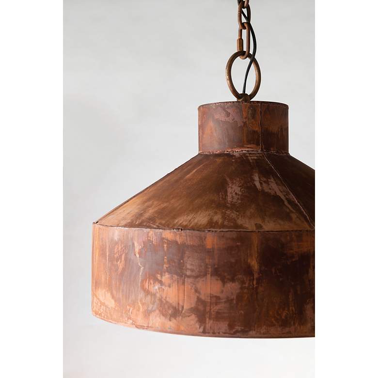 Image 5 Rise and Shine 18" Wide Rust Patina 3-Light Pendant more views