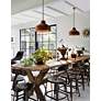 Thumbnail3 of Rise & Shine 32" Wide Rust Patina Pendant Light more views