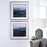 Thumbnail3 of Rising Blue 34" Square 2-Piece Framed Print Wall Art Set more views