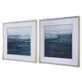 Thumbnail4 of Rising Blue 34" Square 2-Piece Framed Print Wall Art Set more views
