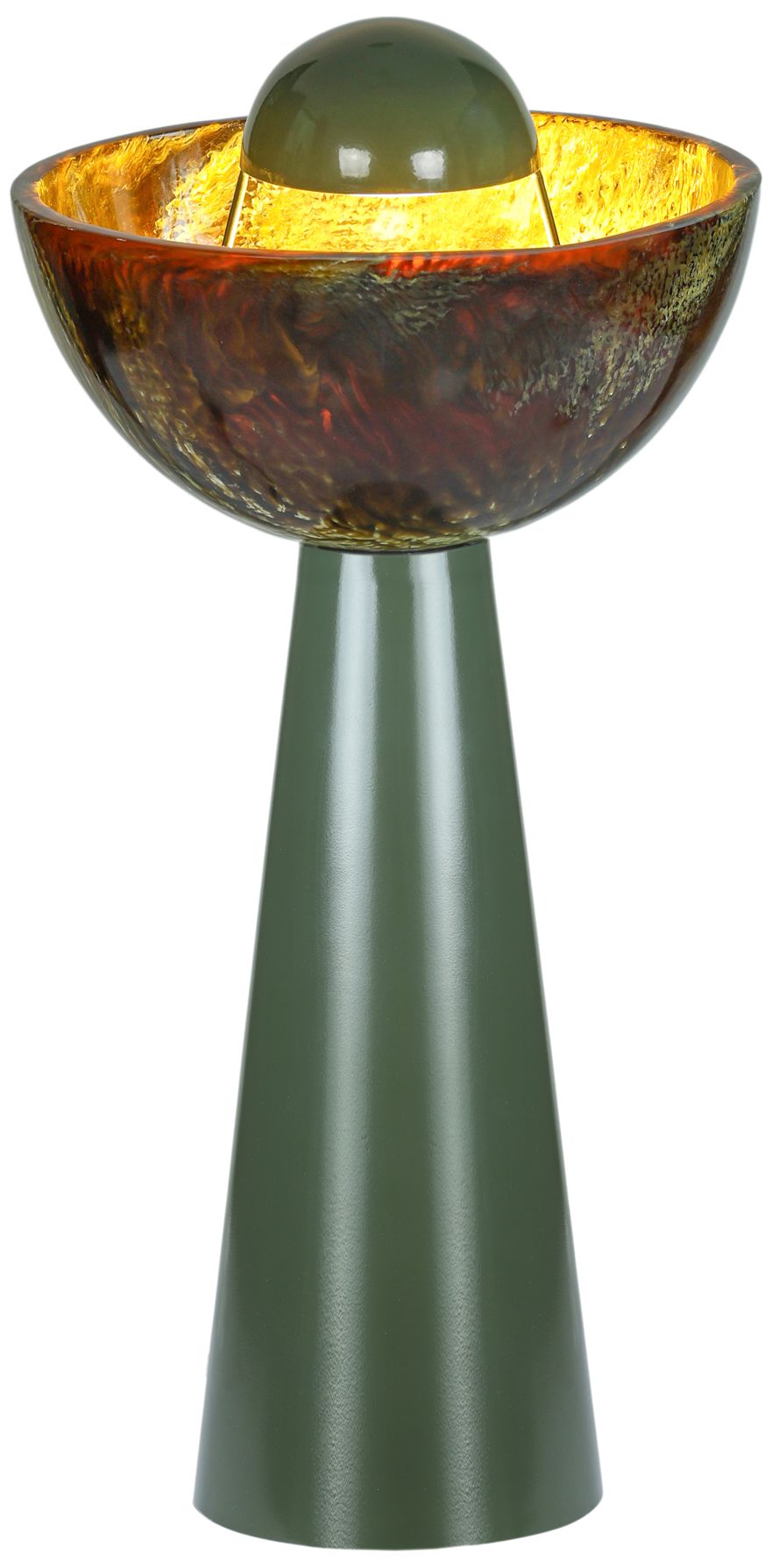 Image 2 Rising Green Resin Table Lamp more views
