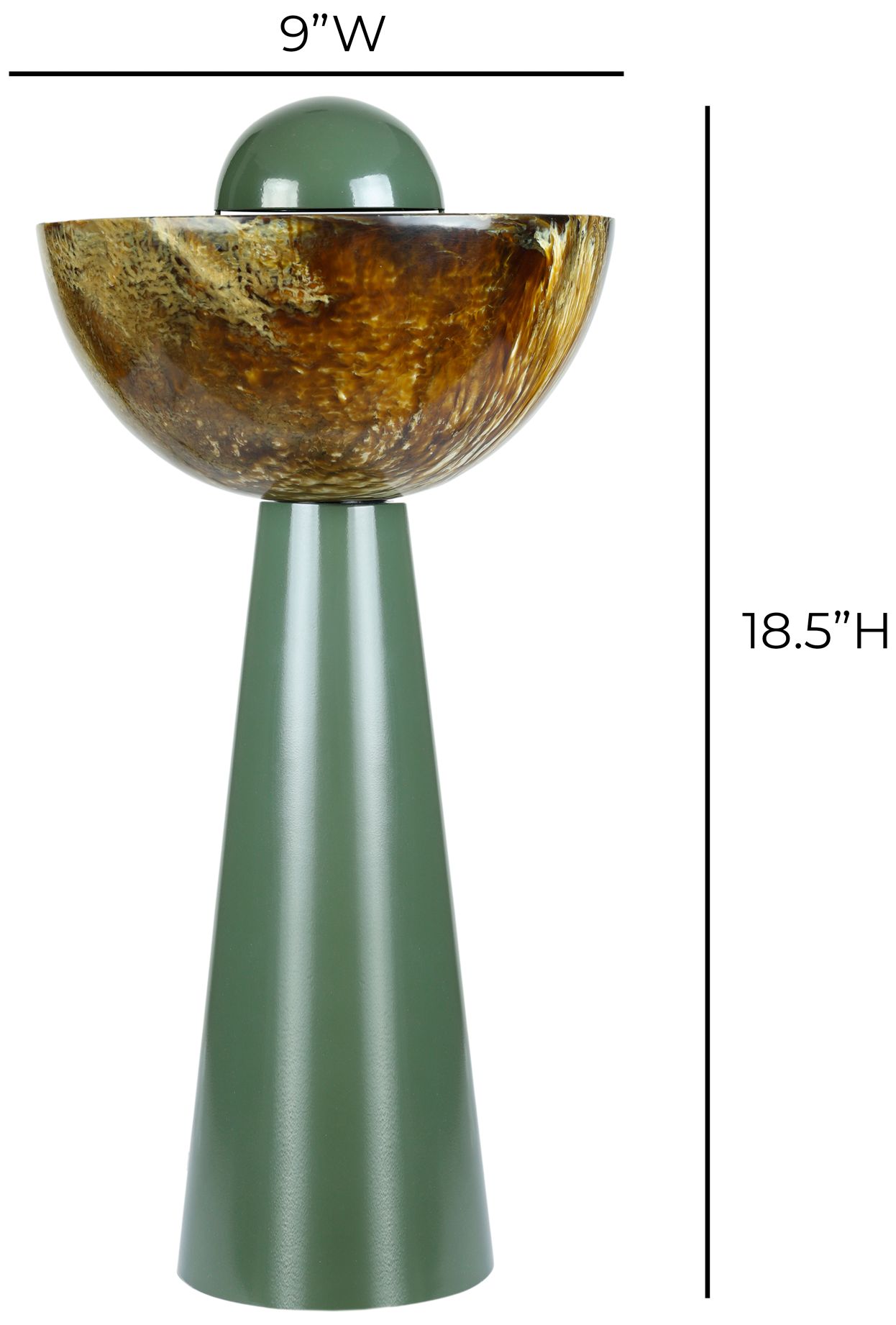 Image 5 Rising Green Resin Table Lamp more views