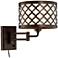 Rissani Oil Rubbed Bronze Double Shade Swing Arm Wall Lamp