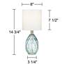Rita 14 3/4"H Blue-Green Table Lamps Set of 2 with Sockets