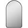 Rita Black 19 1/2" x 31 1/2" Arched Top Vanity Wall Mirror