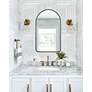7_Rita Black 19 1/2" x 31 1/2" Arched Top Vanity Wall Mirror more views