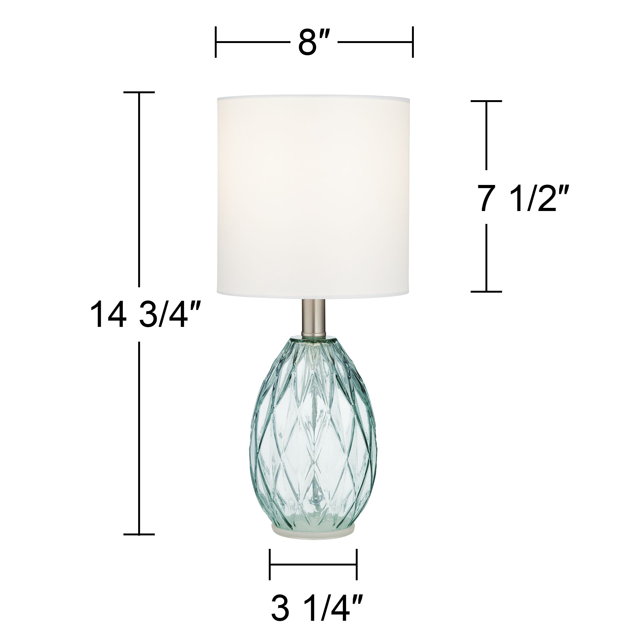 rita blue green glass lamp