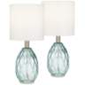 Rita Glass Accent Table Lamp Set with Table Top Dimmers