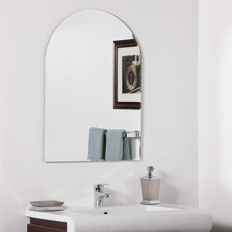 Image 1 Rita Modern 23 1/2 inch x 31 1/2 inch Arched Wall Mirror