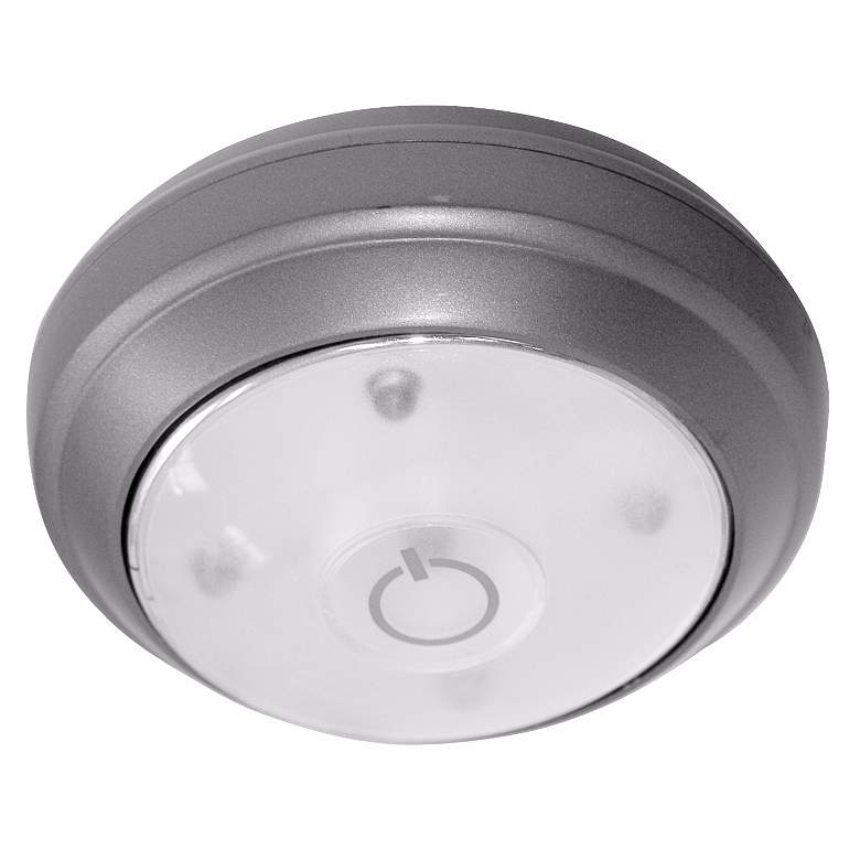 Image 1 Rite Lite Battery Powered Grey LED Under Cabinet Puck Light