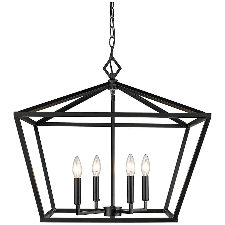 Image 1 Ritner 23" Wide Matte Black 4-Light Pendant