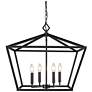 1_Ritner 23" Wide Matte Black 4-Light Pendant