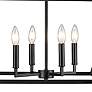 2_Ritner 23" Wide Matte Black 4-Light Pendant more views