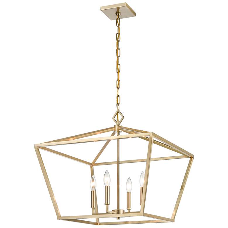 Image 3 Ritner 23" Wide Modern Gold 4-Light Pendant more views