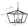 5_Ritner 23" Wide Modern Gold 4-Light Pendant more views