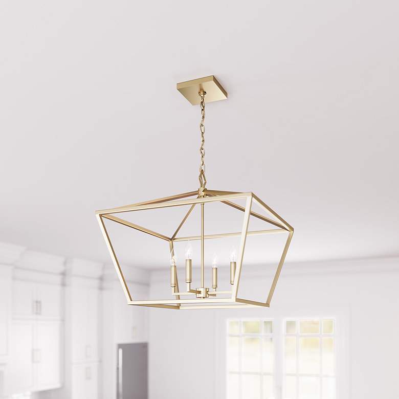 Image 6 Ritner 23" Wide Modern Gold 4-Light Pendant more views