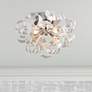 Ritz 14" Wide Chrome and Glass Ribbon Modern Luxe Ceiling Light