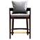 Ritz 34" Grey & Dark Walnut Beech Wood Counter Height Bar Stool