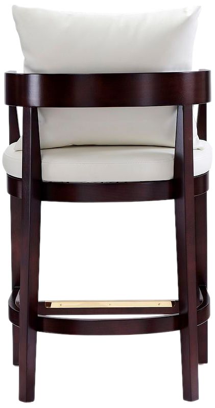 Image 7 Ritz 34" Ivory & Dark Walnut Beech Wood Counter Height Bar Stool more views