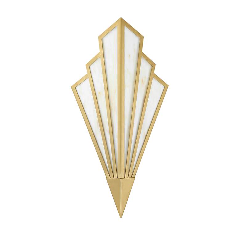 Image 2 Rivage 1-Light LED Wall Sconce in Warm Brass more views