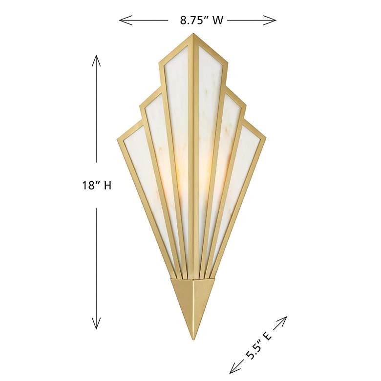 Image 6 Rivage 1-Light LED Wall Sconce in Warm Brass more views