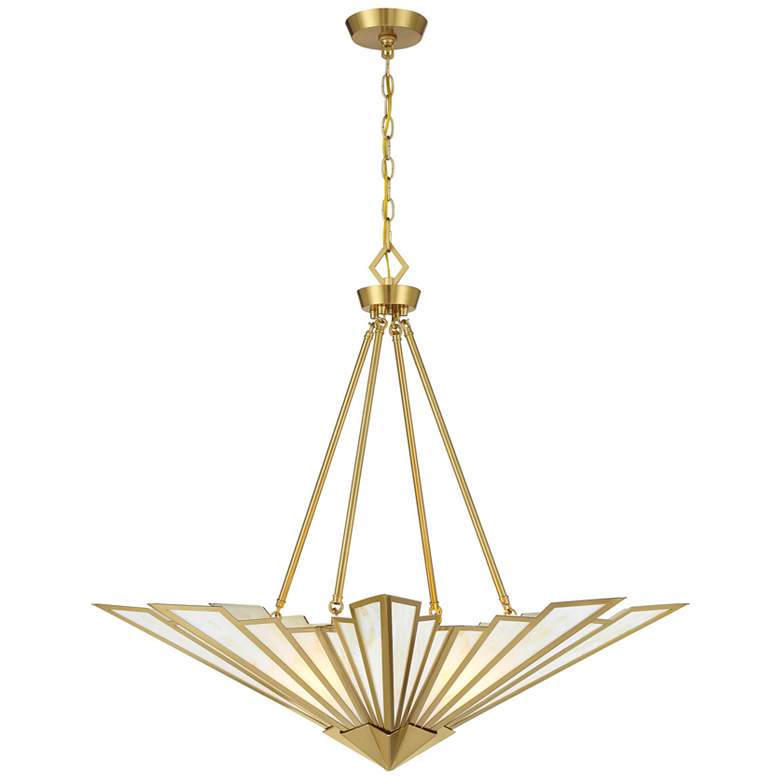 Image 1 Rivage 4-Light Pendant in Warm Brass