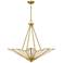 Rivage 4-Light Pendant in Warm Brass
