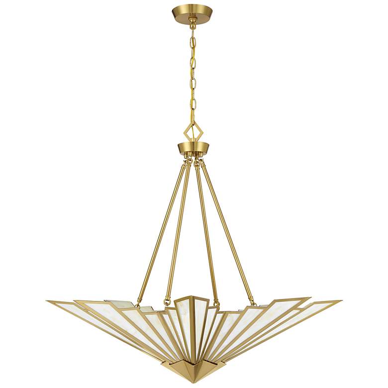 Image 2 Rivage 4-Light Pendant in Warm Brass more views