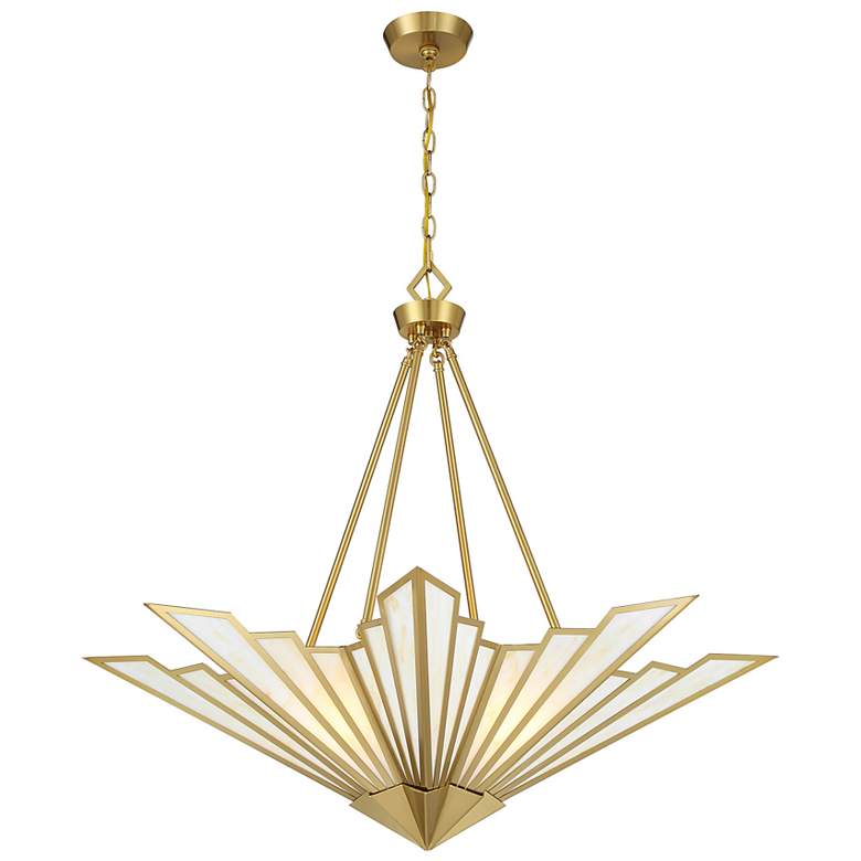Image 3 Rivage 4-Light Pendant in Warm Brass more views