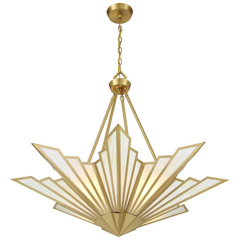 Image 4 Rivage 4-Light Pendant in Warm Brass more views