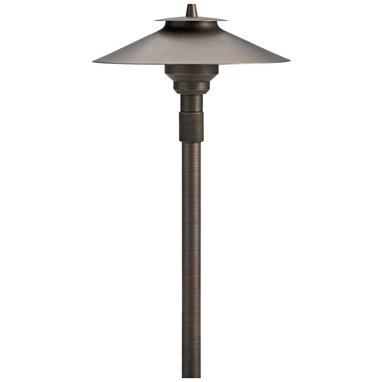 Image 1 Rivas Centennial Brass Large Adjustable Landscape Path Light