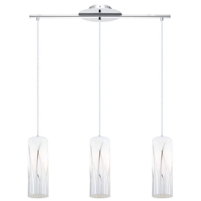Image 1 Rivato - 3-Light Multi Light Pendant - Chrome - White and Chrome Déco