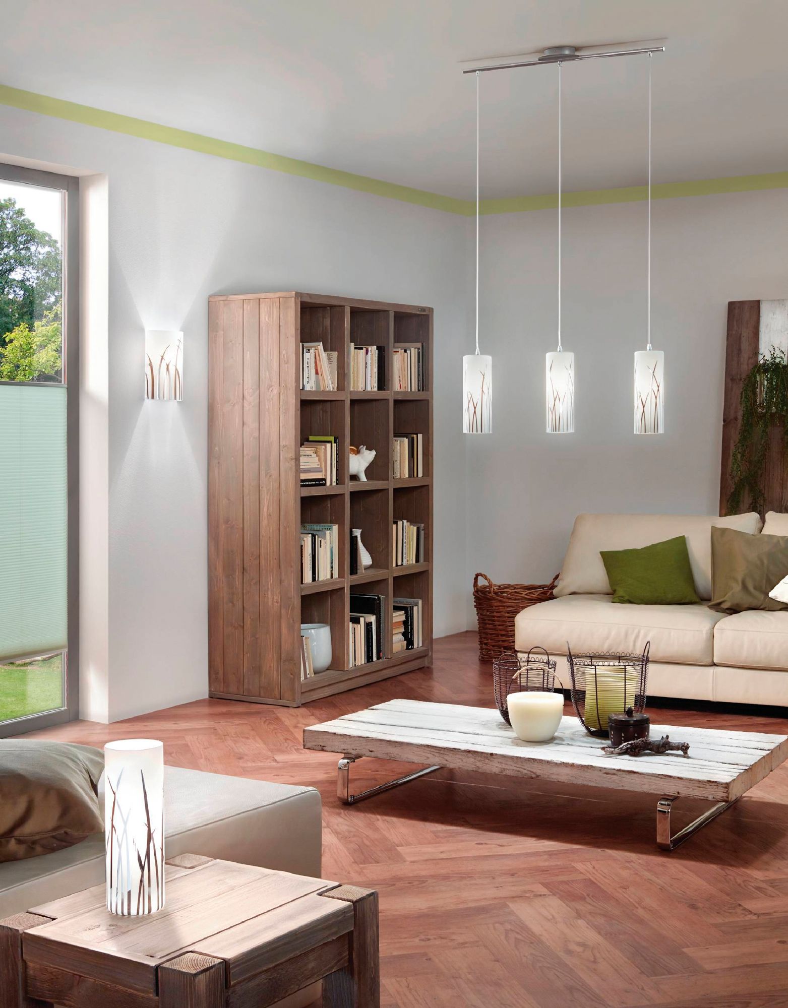 Rivato - 3-Light Multi Light Pendant - Chrome - White and Chrome DÃ©co