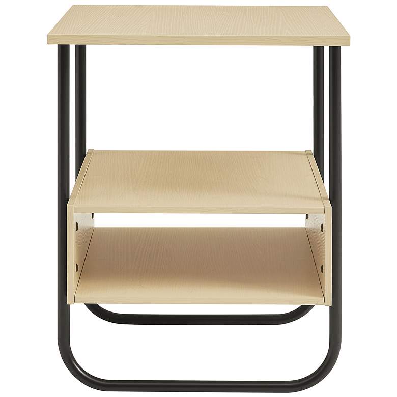 Image 3 Rive 18 1/2" Wide Light Maple Wood 2-Shelf End Table more views