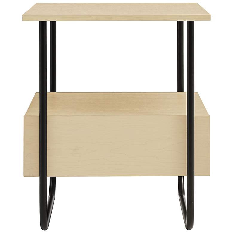 Image 4 Rive 18 1/2" Wide Light Maple Wood 2-Shelf End Table more views
