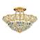 Rivendell 10.5"H x 15"W 5-Light Crystal Semi-Flush Mount in Heirl