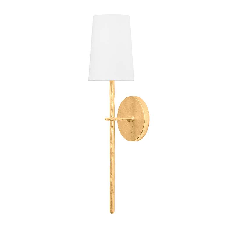 Image 2 River 20 1/2" High Gold Leaf Wall Sconce more views