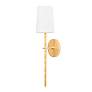 2_River 20 1/2" High Gold Leaf Wall Sconce more views